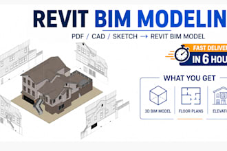 convert 2d drawings into 3d revit models in 6 hours
