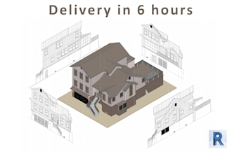convert 2d drawings into 3d revit models in 6 hours