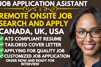 handle job hunting, apply for online, remote, onsite, hybrid job on your behalf