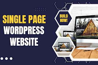 design wordpress single page, one page, squeeze page website with elementor pro