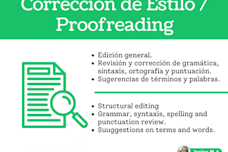proofread and format documents in english or spanish