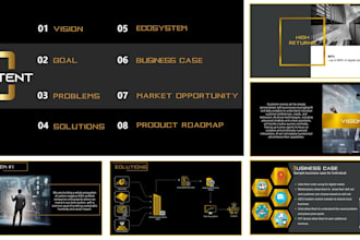 design powerpoint presentation and pitch deck for you