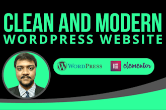 create a clean and modern website using elementor