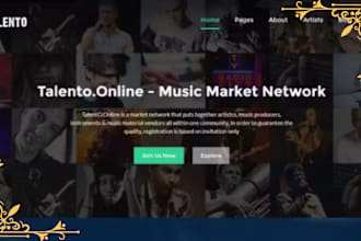 build music website for music artist, band, dj with wordpress, duda, framer
