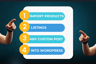 import products, listings or any custom post type into wordpress