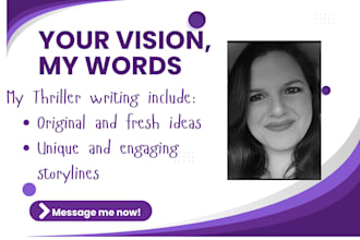 ghostwrite, rewrite your gripping thriller stories, novels
