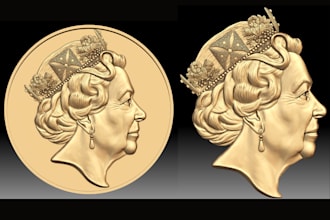 sculpt 3d bas relief blender 3d coin model 3d printing cnc design coin animation