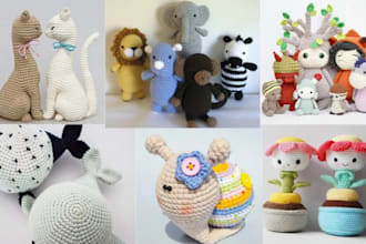 crochet custom handmade amigurumi plush toys for esty store