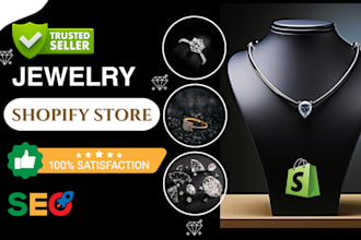 design jewelry store, shopify store, jewelry shopify website