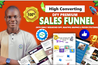 setup automated sales funnel in gohighlevel, clickfunnels, unbounce, systeme io