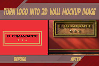 create eye catching 3d wall mockups for your logo design