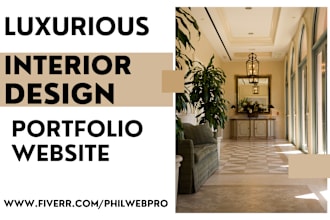 design luxurious interior design and architectural  portfolio website