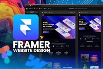 do framer website design or redesign figma to framer landing page, framer motion