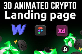 3d crypto animated website 3d spline animation lottie 3d scrolling animation
