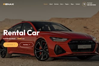 build automotive car rental, car dealership, taxi booking website