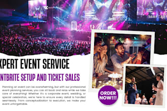set up, manage, and promote your eventbrite event, banner, and event listing