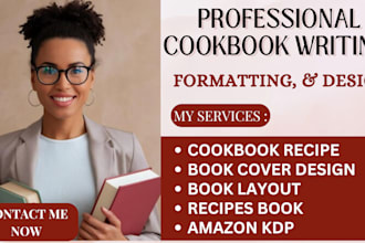 write french cookbook recipes, format cookbook , bookcover design for amazon kdp