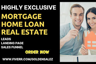 generate mortgage leads mortgage loan landing page mortgage realtor sales funnel