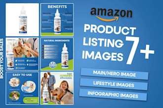 design amazon product listing images, lifestyle images and infographic