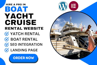 design boat yacht cruise party jetski booking tour vacation rental website