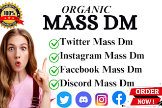 do instagram mass dm, discrod mass dm, telegram mass dm, facebook, twitter dms