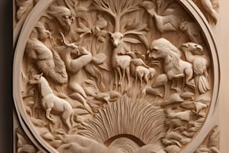 sculpt detailed 3d bas relief 3d coin model 3d cnc design 3d laser engraving
