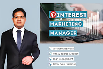 fully manage pinterest account with SEO optimized pins and boards