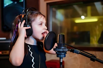 be female singer vocalist for children rock pop song jingles