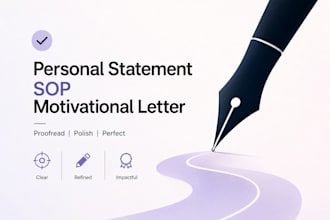 proofread and master edit your personal statement, or statement of purpose