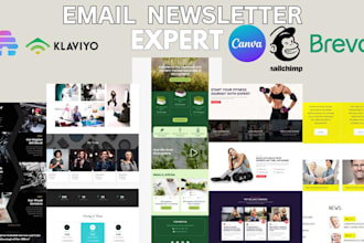 design editable canva newsletter, brevo mailchimp klaviyo email template