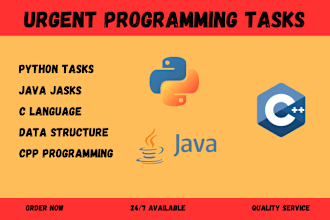 help you in java, python, and c assignments and programming tasks