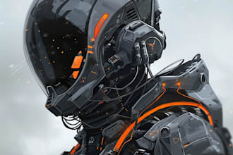design sci fi character illustration and sci fi art