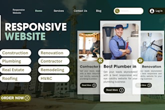 design construction, roofing, contractor, hvac, remodeling, plumbing website