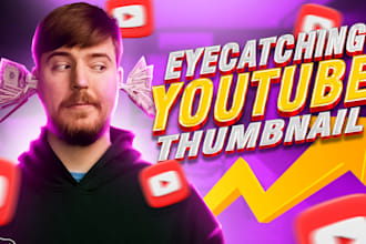 design stunning youtube thumbnail