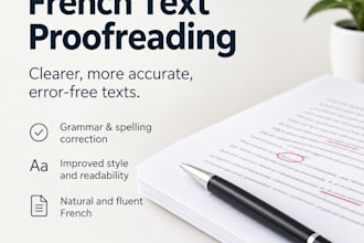 proofread and edit your french text