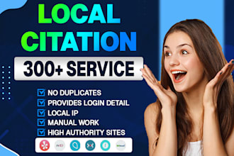 do 300 UK local citations and directory submission