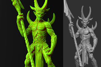 make 3d character or a prop for 3d printing