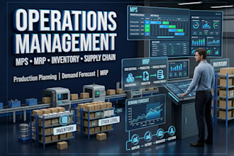 make master production schedule, capacity plan, demand forecast in excel etc