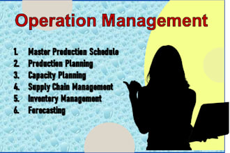 make master production schedule, capacity plan, demand forecast in excel