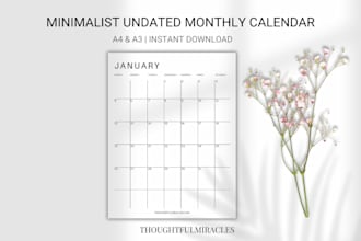 design custom digital calendar, planner and journal