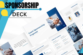 design professional sponsorship proposal,pro sponsorship, investor pitch deck