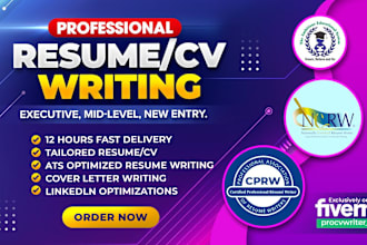 write, edit, upgrade your resume, CV, cover letter, linkedin