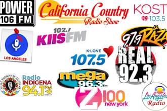 get your music broadcast on los angeles, california radio