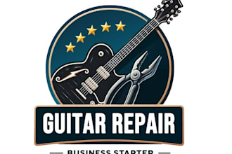 design a awesome guitar repair logo