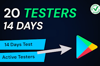 provide 20 professional closed testers for your google play apps