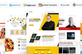 design clickfunnels, gohighlevel sales funnel, kajabi website, systeme io expert