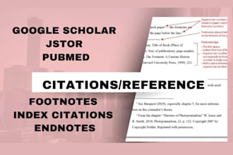 format and edit footnotes, bibliography and endnote etc
