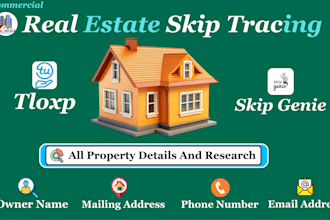 do skip tracing for commercial real estate and property research