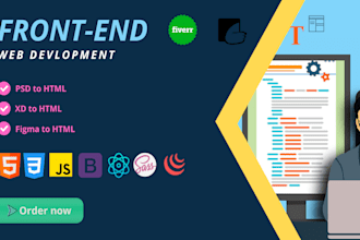 convert psd to html, figma to html, sketch to html bootstrap 5