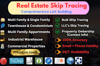 do skip tracing and list building for commercial properties